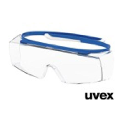 Okulary bezbarwne UVEX Super OTG (nr 9169.065) - oprawka niebieska